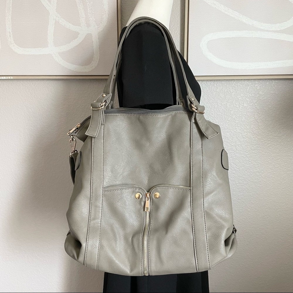 Laurel & Sunset Stone Gray Large Tote Bag